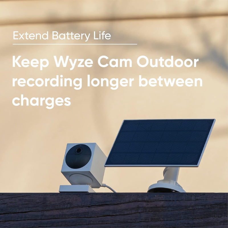Wyze Solar Panel - Compatible with Wyze Cam Outdoor 2.5W 5V Charging - White Like New