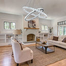 Modern Crystal Chandeliers Oval 2 Rings Pendant Lighting Light Fixtures - Brand New