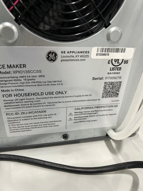 GE PROFILE OPAL 2.0 ICE MAKER UP TO 38LB ICE PER DAY - STAINLESS STEEL AND GRAY - Like New