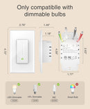 GHome KG2-4 Smart Dimmer Switch, Alexa Google Home, Dimmable, 4 Pack - White - Like New