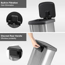 21 Gallon/80 Liter Kitchen Trash Can Stainless Lid, Step-on Waste Bins - Silver - Brand New