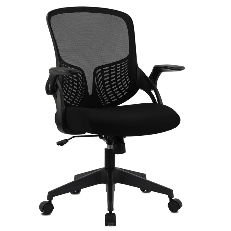 SMUG ERGONOMIC DESK CHAIR MESH OFFICE CHAIR MID BACK SWIVEL TASK CHAIR BLACK - Like New