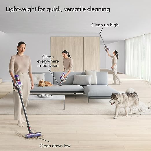 Dyson V8 Cordless Vacuum 400473-01 - Silver/Nickel - Like New