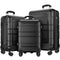 AXIDOU LUGGAGE SETS 3pcs WITH SPINNER WHEELS (20/24/28 INCH) KL12048-01 - BLACK - Like New
