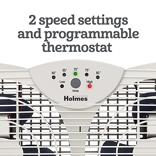 HOLMES DUAL BLADE DIGITAL WINDOW FAN 17100 - WHITE - Like New