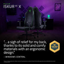 RAZER ISKUR V2 X ERGONOMIC GAMING CHAIR W/LUMBAR SUPPORT, L33T EDITION - BLACK - Like New