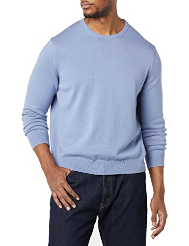 Amazon Essentials Men's Cotton Long-Slee Sleeve Sweater Light Blue L - Brand New