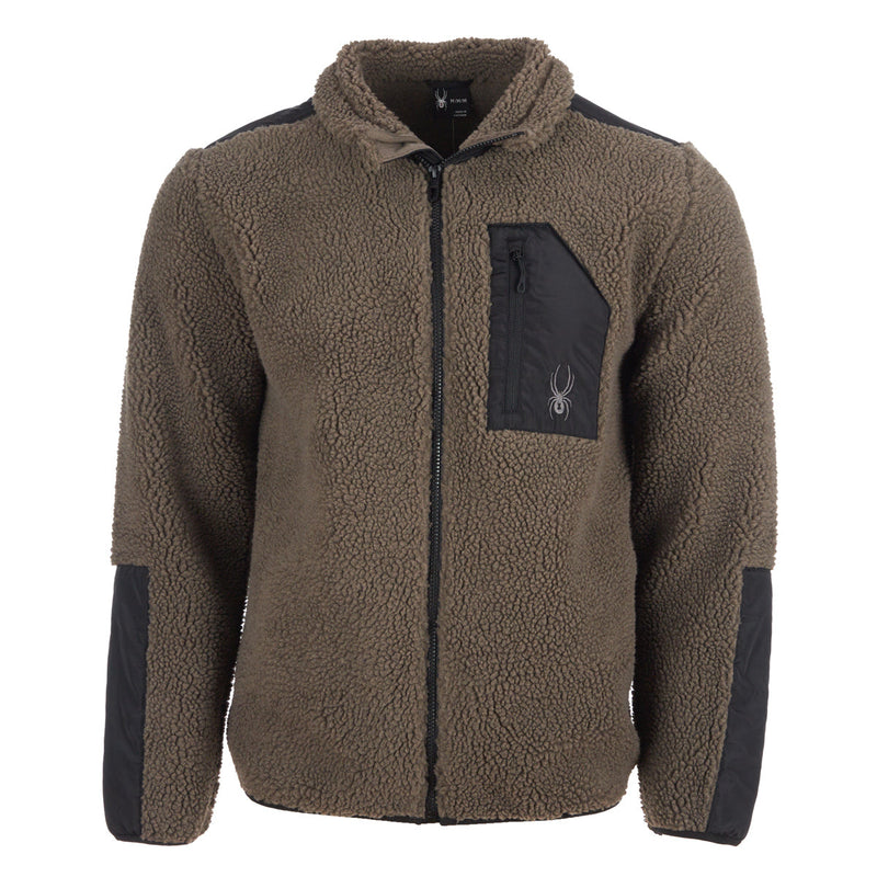 SPYDER MEN'S SHERPA MILITANT JACKET - SIZE: MEN M - FALCON - Brand New