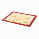 Restaurantware Half Size Silicone Baking Mat 1 Heat-Resistant Cooking Mat - Red - Like New