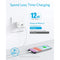 ANKER POWERPORT III 2-PORT 12W USB WALL CHARGER 3FT LIGHTNING CABLE - WHITE - Like New
