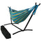 Sunnydaze Double Brazilian Hammock with Stand and Carrying Case - Sea Grass - Like New