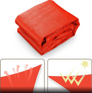 YESCOM 25FT TRIANGLE SUN SHADE SAIL CANOPY UV BLOCK COMMERCIAL CARPARK - ORANGE - Like New