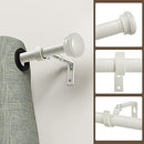 Oneach 2 pack 1 inch Curtain Rod for Windows 48 to 84 inch Adjustable B0B7B2FY4R - Brand New