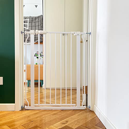 BALANCEFROM EASY WALK-THRU SAFETY GATE DOORWAY STAIRWAY 36"W X 30"H - WHITE - Like New