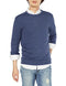 AMAZON ESSENTIALS STORE MEN'S LONG-SLEEVE CREWNECK SWEATER, 100% COTTON - BLUE - Brand New