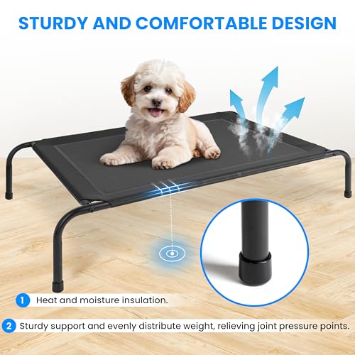 Simple Deluxe Cooling Elevated Dog Bed, Raised Portable Dog Cots Beds - Like New