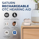 LINNER SATURN CIC RECHARGEABLE OTC HEARING AID, NOISE, F703A - BEIGE - Like New