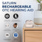 LINNER SATURN CIC RECHARGEABLE OTC HEARING AID, NOISE, F703A - BEIGE - Like New