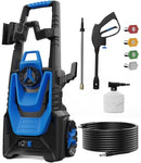 Pressure Washer with 500ML Foam Canno for Car, Road, Yard Cleaning Blue - Brand New