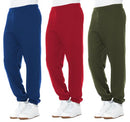 YACHT & SMITH 3 PACK OF MENS JOGGER SWEATPANTS SIZE S - MAROON/GREEN/BLUE - Brand New