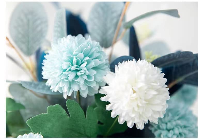 LADADA ARTIFICIAL FLOWERS WITH VASES ARTIFICIAL FLOWER ARRANGEMENTS - BLUE - Like New