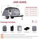 NARELECT TEARDROP TRAVEL TRAILER COVER FITS 8'-10' TRAILERS - GRAY - Like New