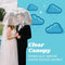 TOTES ADULT CLEAR BUBBLE UMBRELLA WITH DOME CANOPY AND LIGHTWEIGHT WIND RAIN - Brand New