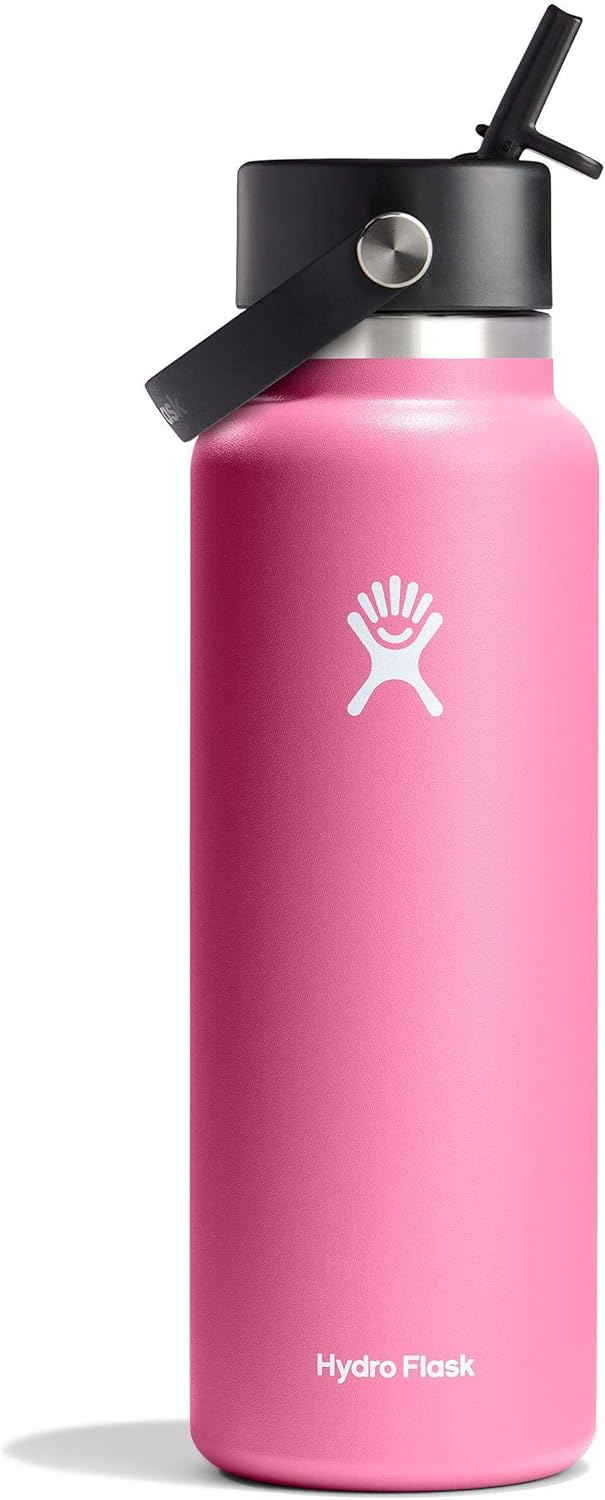 HYDRO FLASK 40 OZ WIDE FLEX STRAW CAP SURF - CAMELLIA - Brand New