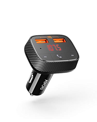 ROAV ANKER ROAV SMARTCHARGE F0 BLUETOOTH FM TRANSMITTER R5113 - BLACK - Like New