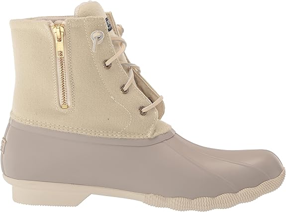 SPERRY WOMEN'S SALTWATER WINTER LUX BOOTS - SIZE: WOMEN 8 - IVORY - Like New
