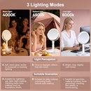 GONOBLE LIGHTED MAKEUP MIRROR WITH 10X MAGNIFICATION RECHARGEABLE MS23 - WHITE - Like New