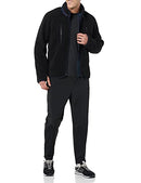 AMAZON ESSENTIALS MENS TEDDY FLEECE FULL-ZIP MOCK NECK JACKET - BLACK -LARGE - Brand New