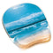 FELLOWES PHOTO GEL MOUSE PAD WRIST REST MICROB - SANDY BEACH (9179301) - Like New