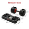 CURSOR FITNESS ADJUSTABLE DUMBBELLS, 5-IN-1 QUICK ADJUSTABLE WEIGHTS - BLACK/RED - Like New