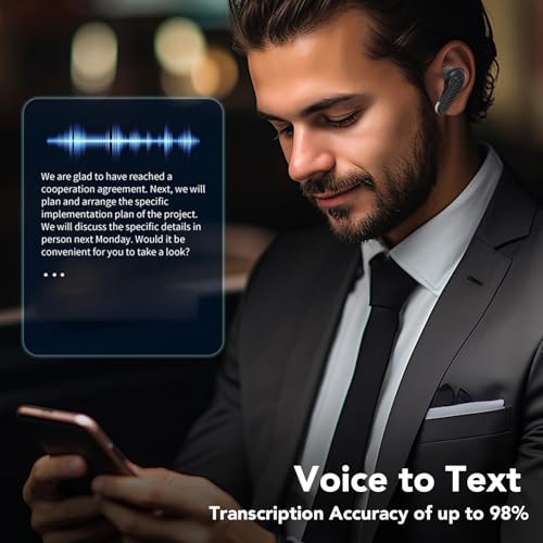 VELATEMOR YW11 LANGUAGE TRANSLATION EARBUD, TOUCH CONTROL, DUAL - BLACK - Like New