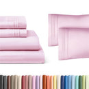 CGK Unlimited Sheet Set & Pillowcase Bedding Bundle Full Size - Light Pink - Like New