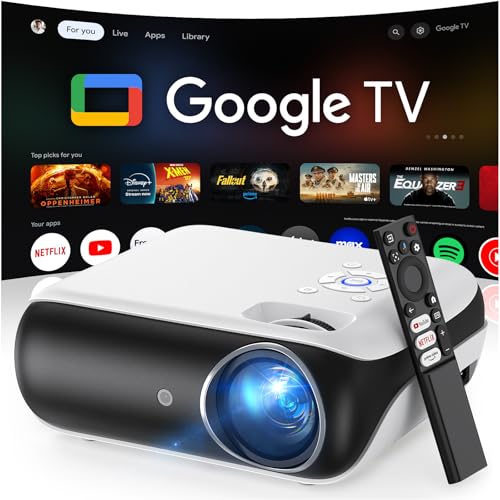 HAPPRUN OFFICIAL LICENSED GOOGLE TV SMART PROJECTOR HAPPRUN 4K UHD - BLACK - Like New