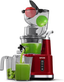 SiFENE Cold Press Juicer Machines 83mm Big Mouth Whole Slow Juicer AMR8824 - Red Like New