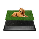 FLUFFYDREAM DOG LITTER BOX WITH GRASS 16 X 20 STRONG ABSORBENCY - GREEN/BLACK - Like New