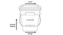 House Naturals 4 Gallon Square Food Grade Bucket Pail 3 Pack - Black - Brand New