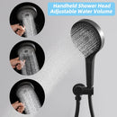 GENERIC SHOWER SYSTEM RAINFALL SLIVER HIGH PRESSURE SHOWER KIT - SILVER/WHITE - Like New
