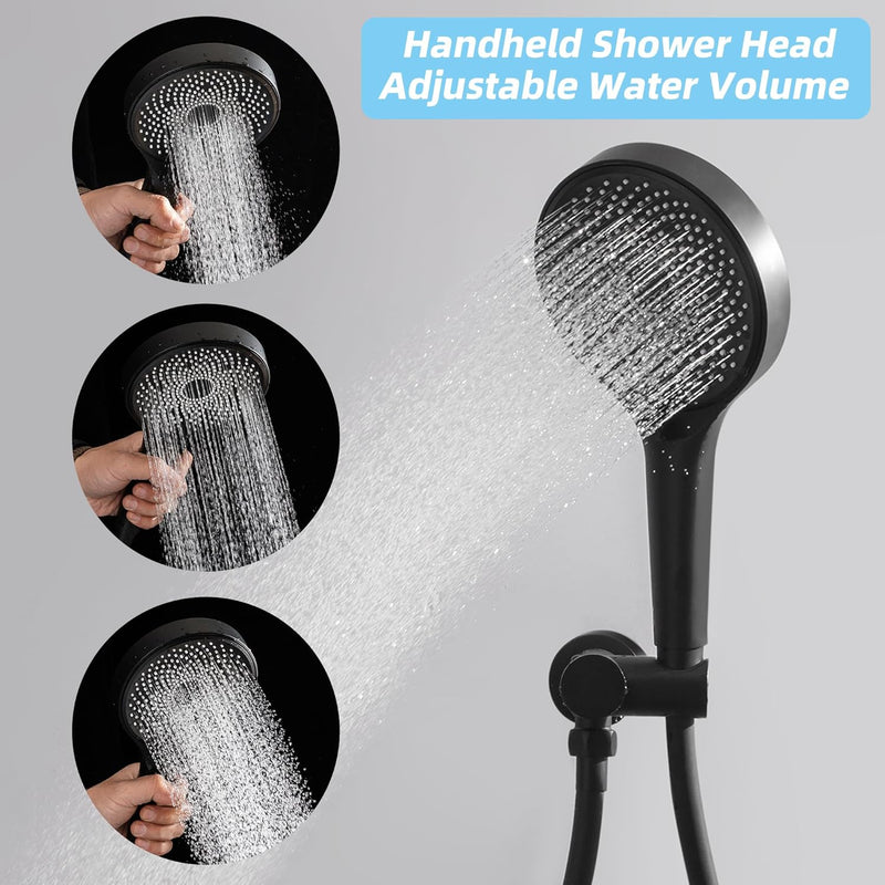 GENERIC SHOWER SYSTEM RAINFALL SLIVER HIGH PRESSURE SHOWER KIT - SILVER/WHITE - Like New