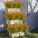 Grunyia 10 Bundles Artificial Fake Flowers, Faux Outdoor Plastic Plants UV - Like New