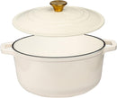 Lexi Home 6 Qt. Enameled Cast Iron Dutch Oven Pot - Cream - Like New