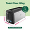 BELLA 4 SLICE TOASTER LONG SLOT & REMOVABLE CRUMB TRAY 7 SHADING OPTIONS - Like New