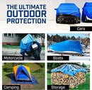 GRIZZLY TARPS BY B-AIR 12'X16' WATERPROOF HEAVY DUTY POLY TARP - BLUE - Brand New