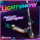 RAZOR A+ 2 WHEEL SCOOTER WITH LED LIGHTS - BLACK - Like New