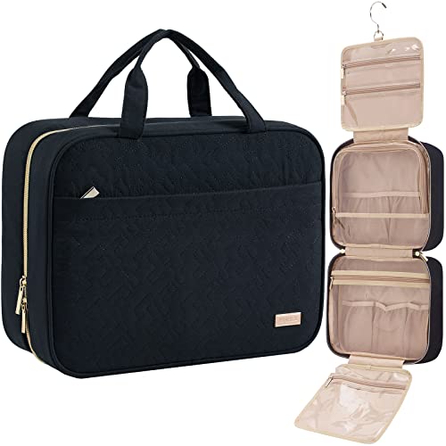 NISHEL TRAVEL TOILETRY BAG WOMEN PORTABLE HANGING ORGANIZER NS06A0102 - BLACK - Like New