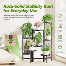 NQW "8-TIER METAL PLANT STAND FOLDING DISPLAY FOR MULTIPLE PLANTS" - BLACK - Like New