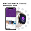 FITBIT SENSE ADVANCED SMARTWATCH, WHITE/GOLD, S&L BANDS INCLUDED FB512GLWT - Like New